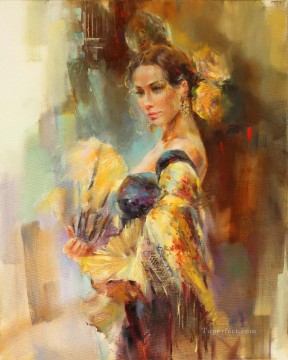 Hermosa Chica Bailarina AR 07 Impresionista Pinturas al óleo
